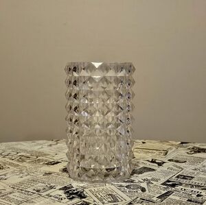 Vintage Diamond 6" Diffuser Antique Hanging Table lamp Swag Light Retro 70's